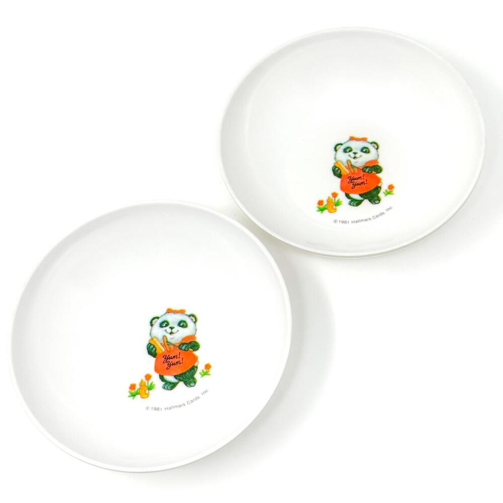 Shirt Tales Pammy Panda‎ Plates 1981 Hallmark Cards Vintage Yum! Yum! Pam Pammie